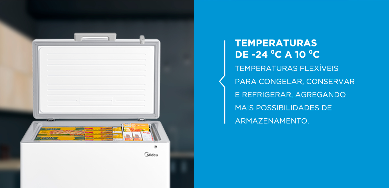 Freezer Horizontal Midea 200 Litros Branco MDRC280SLA01 220V