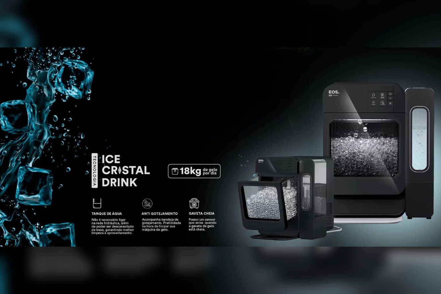 Máquina de gelo EOS: sua bebida sempre gelada