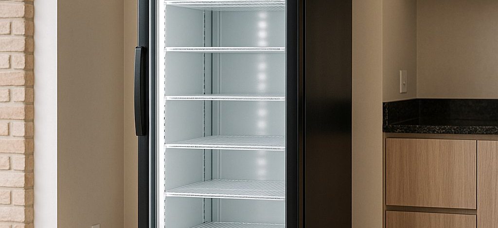 Expositor vertical comercial: como calcular capacidade e giro para escolher o tamanho certo