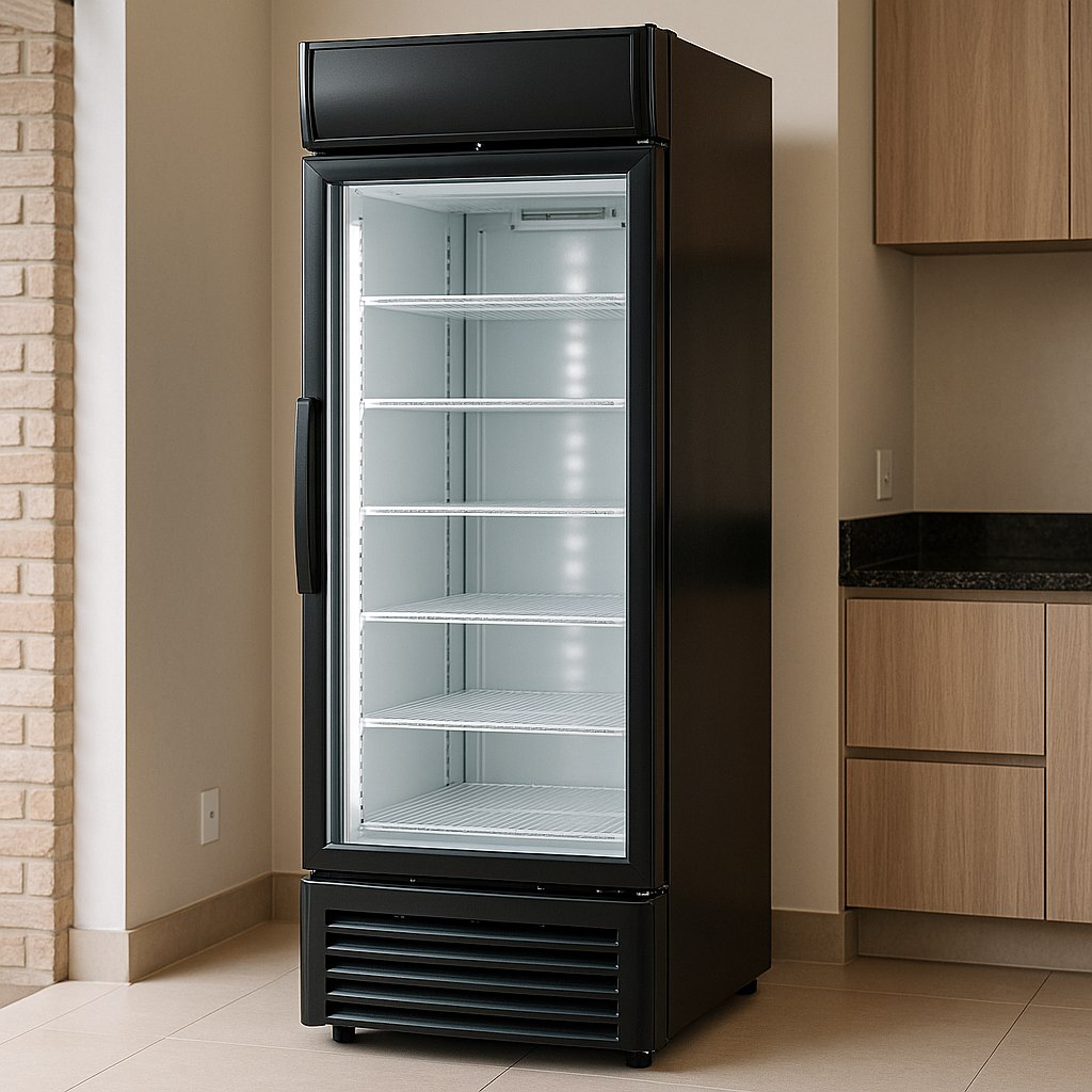 Expositor vertical comercial: como calcular capacidade e giro para escolher o tamanho certo