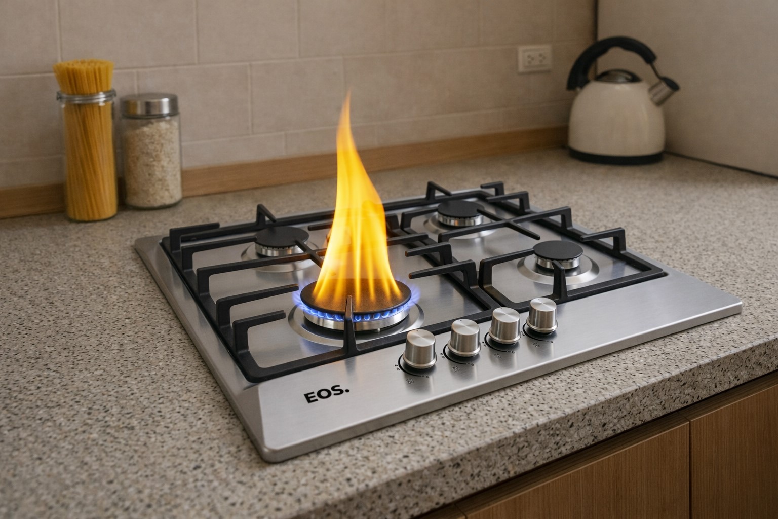 Chama amarela no cooktop: por que acontece e como corrigir com segurança