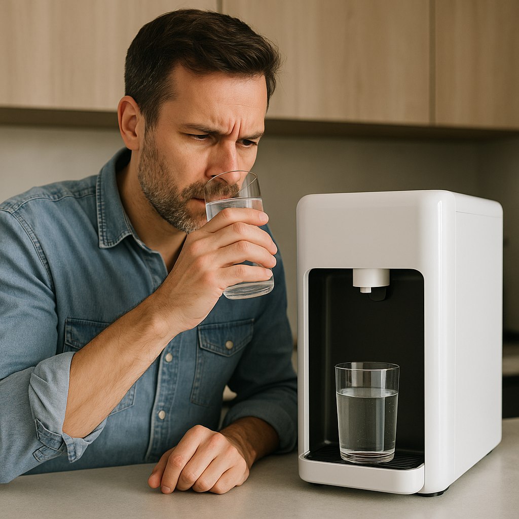 Água com gosto no bebedouro de mesa: causas comuns e como resolver