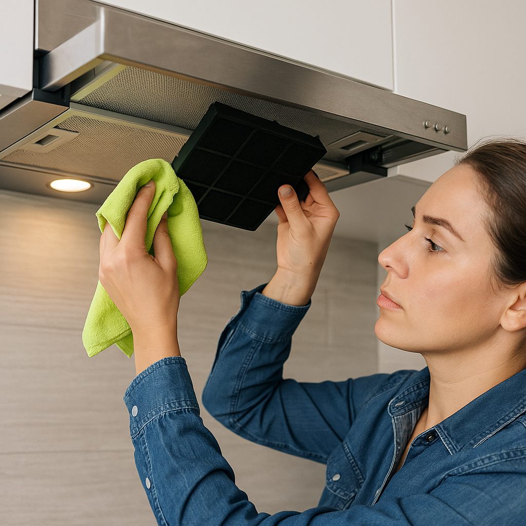 Como limpar o depurador e trocar o carvão ativado: rotina que evita gordura e cheiro