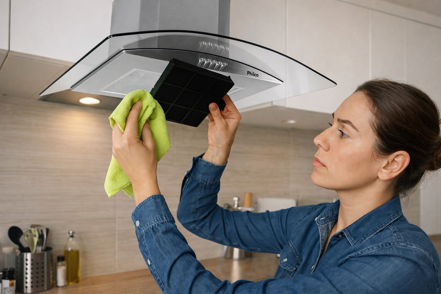 Como limpar o depurador e trocar o carvão ativado: rotina que evita gordura e cheiro